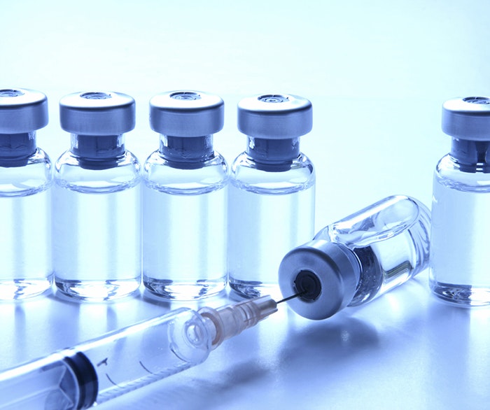 Vaccine vials with syringe