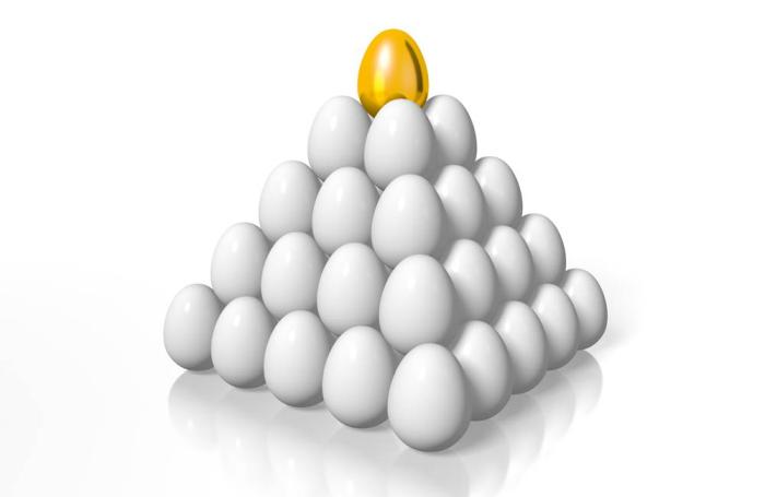 pyramid of eggs