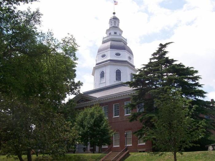 Maryland's General Assembly meets at the State House in Annapolis.