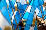 Las banderas argentinas.