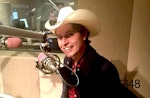 Kimbal Musk prepares to appear on a local radio program in Colorado.