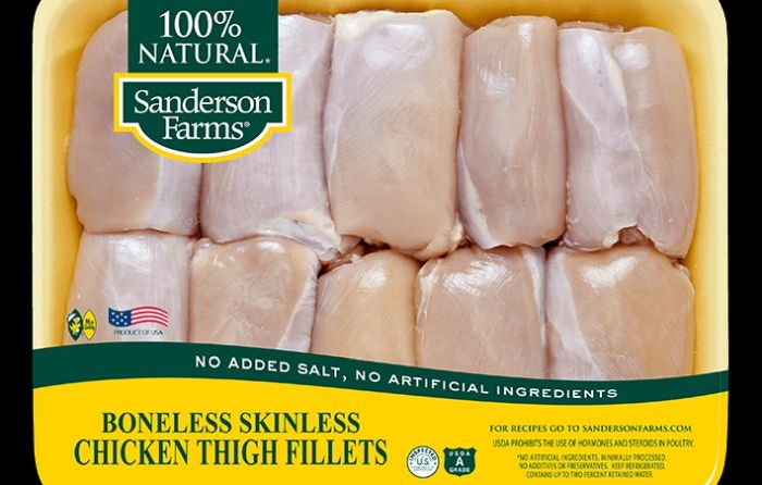 Sanderson family pack boneless skinless thigh fillets hero